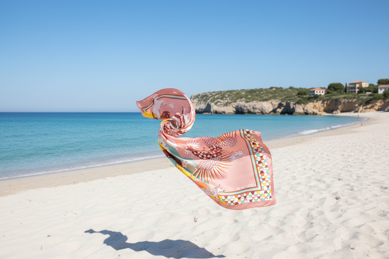 鳳凰絲巾歐洲海灘橫幅