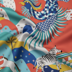 鳳凰真絲圍巾 - 近距離特寫